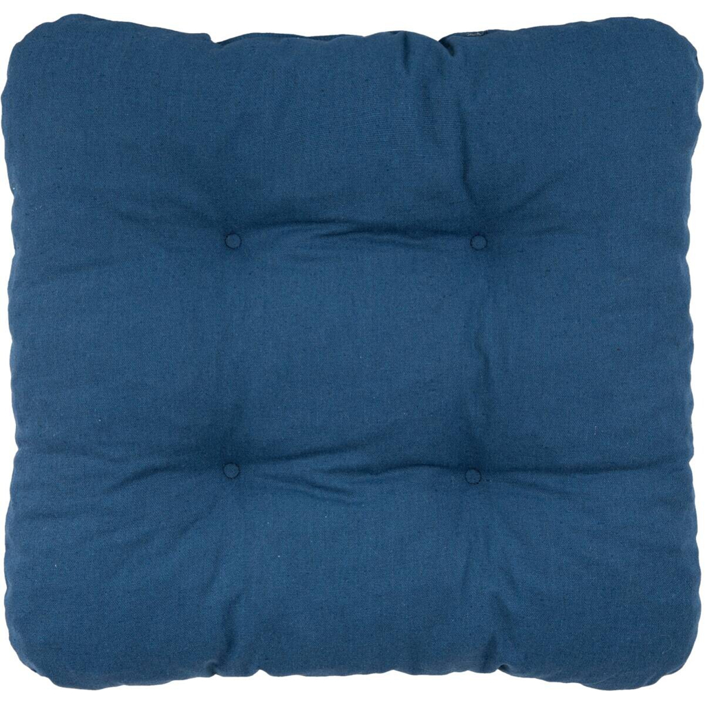 Sitzkissen Alina blau Polyester-Mischgewebe B/H/L: ca. 38x8x38 cm