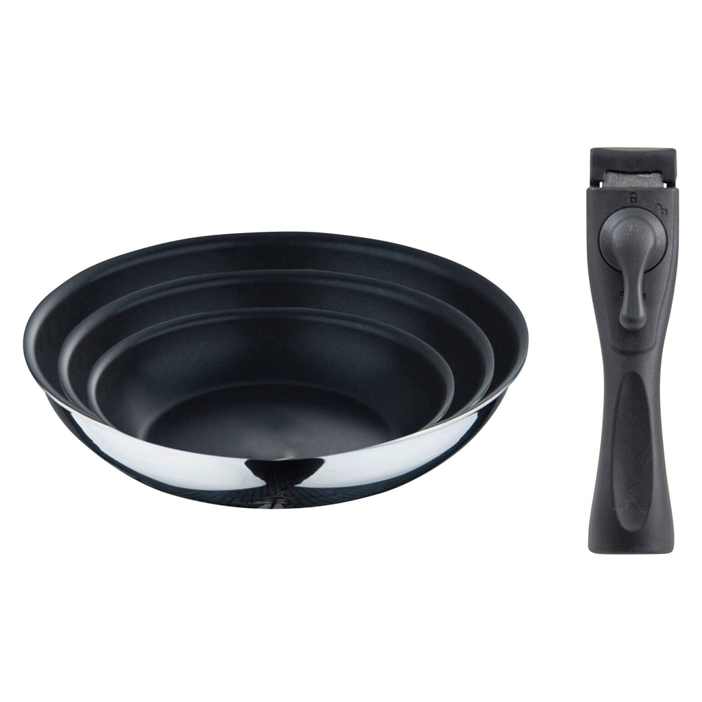 BERGNER Pfannenset CLICK & COOK schwarz Edelstahl 3 tlg.
