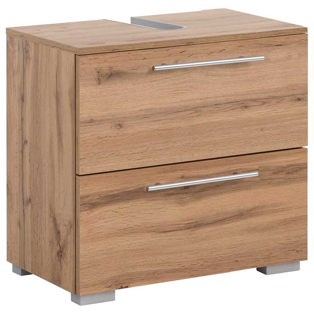 Waschbeckenunterschrank Carlos Eiche Landhaus Nachbildung B/H/T: ca. 60,2x59,1x35 cm