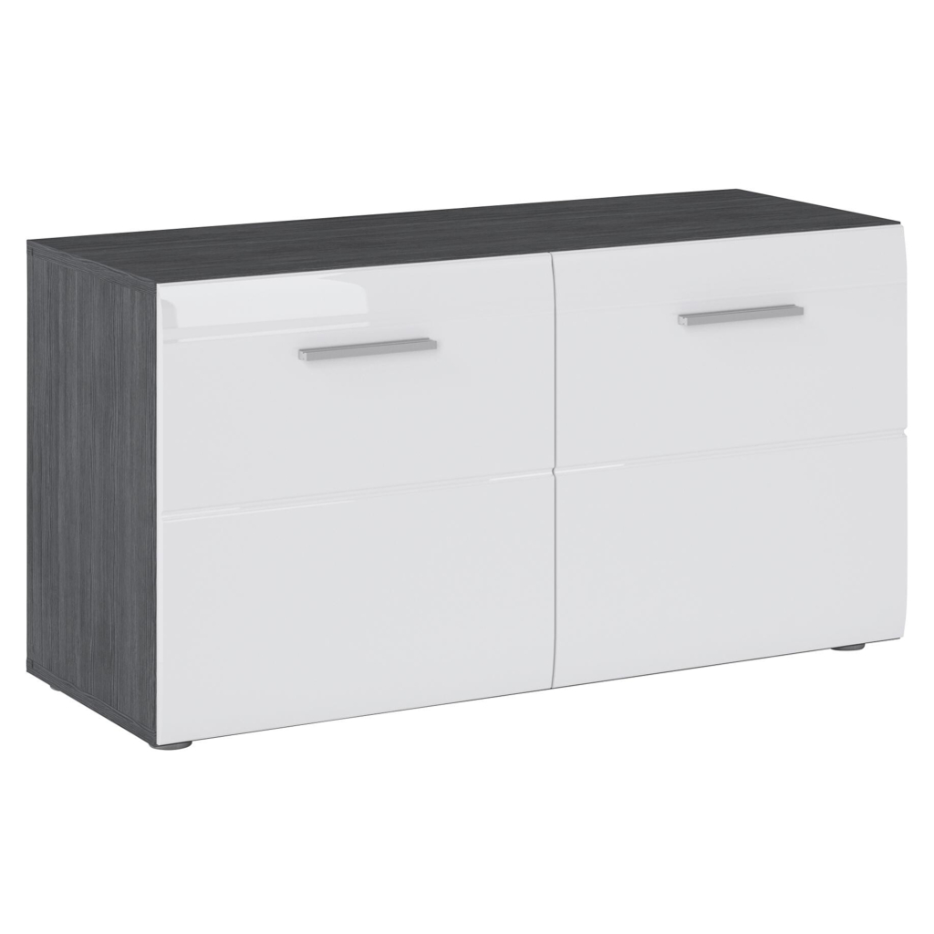 Sitzbank Salve Rauchsilber Nachbildung weiß Hochglanz B/H/T: ca. 90x48x35 cm