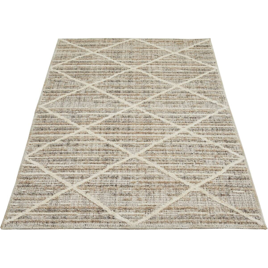 Webteppich Crosby graubraun B/L: ca. 80x150 cm