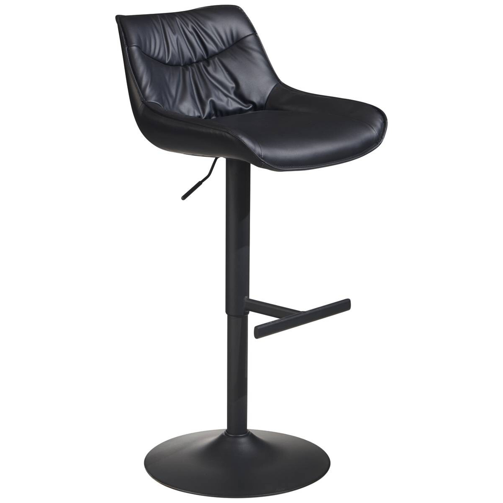 Barhocker schwarz Kunstleder B/H/T: ca. 45x106x55 cm
