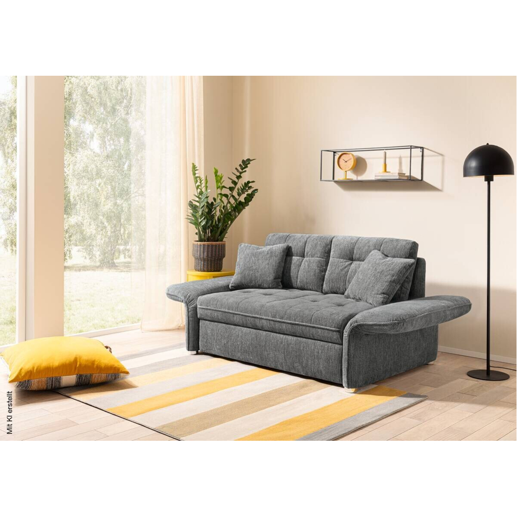 Schlafsofa grau Polyester B/H/T: ca. 191x84x105 cm