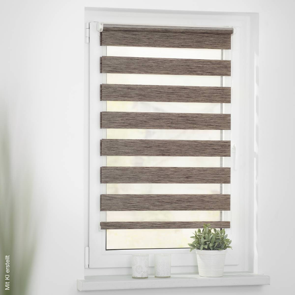 LICHTBLICK Doppelrollo Duo meliert hellbraun B/L: ca. 90x150 cm
