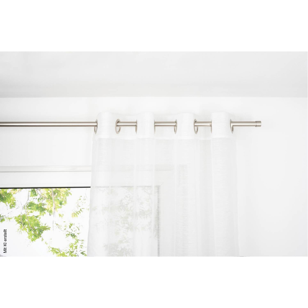 Ösenvorhang 2er Pack Soft weiß B/L: ca. 135x245 cm