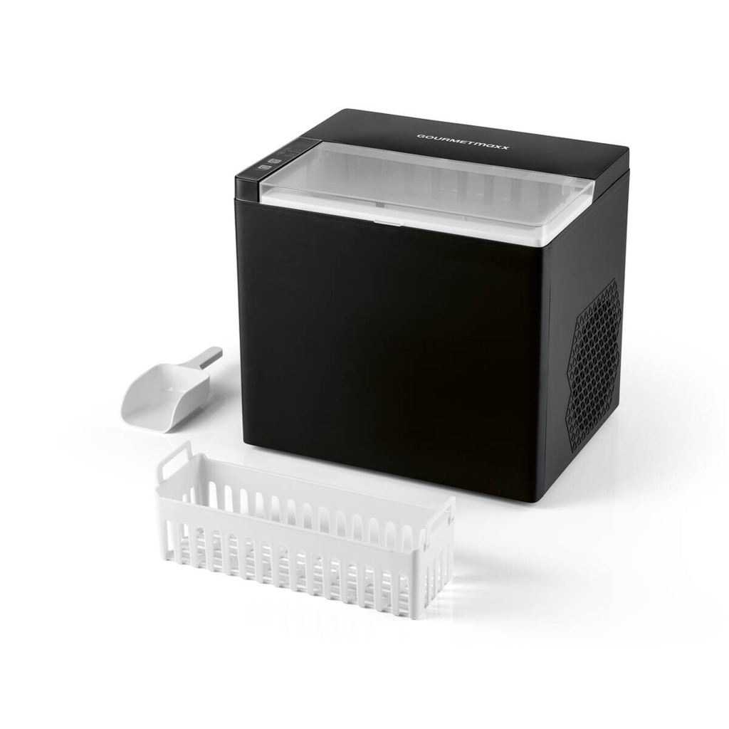 GOURMETmaxx Eiswürfelbereiter 15610 schwarz Kunststoff Edelstahl B/H/L: ca. 27x29,5x33,5 cm ca. 150 W