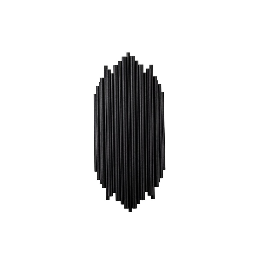 Opviq Wandleuchte schwarz Metall B/H/L: ca. 8x40x18 cm E14 1 Brennstellen