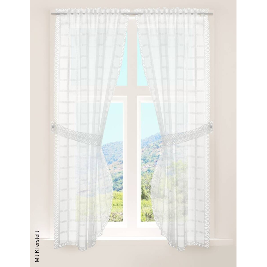 creative lifestyle Landhausgardine Tirol weiß B/L: ca. 90x160 cm