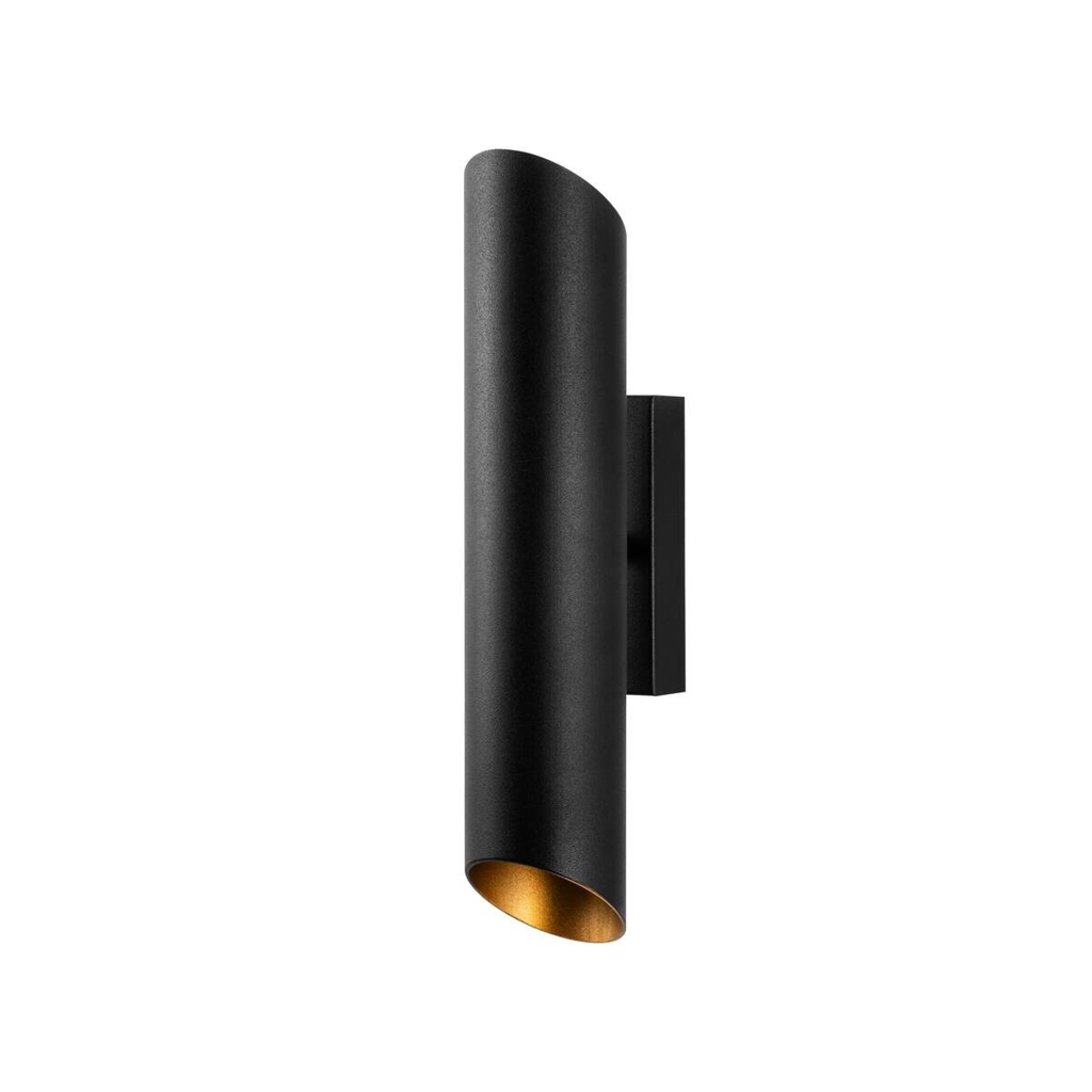 Opviq Wandleuchte gold schwarz Metall B/H/L: ca. 12x40x8 cm G9 2 Brennstellen