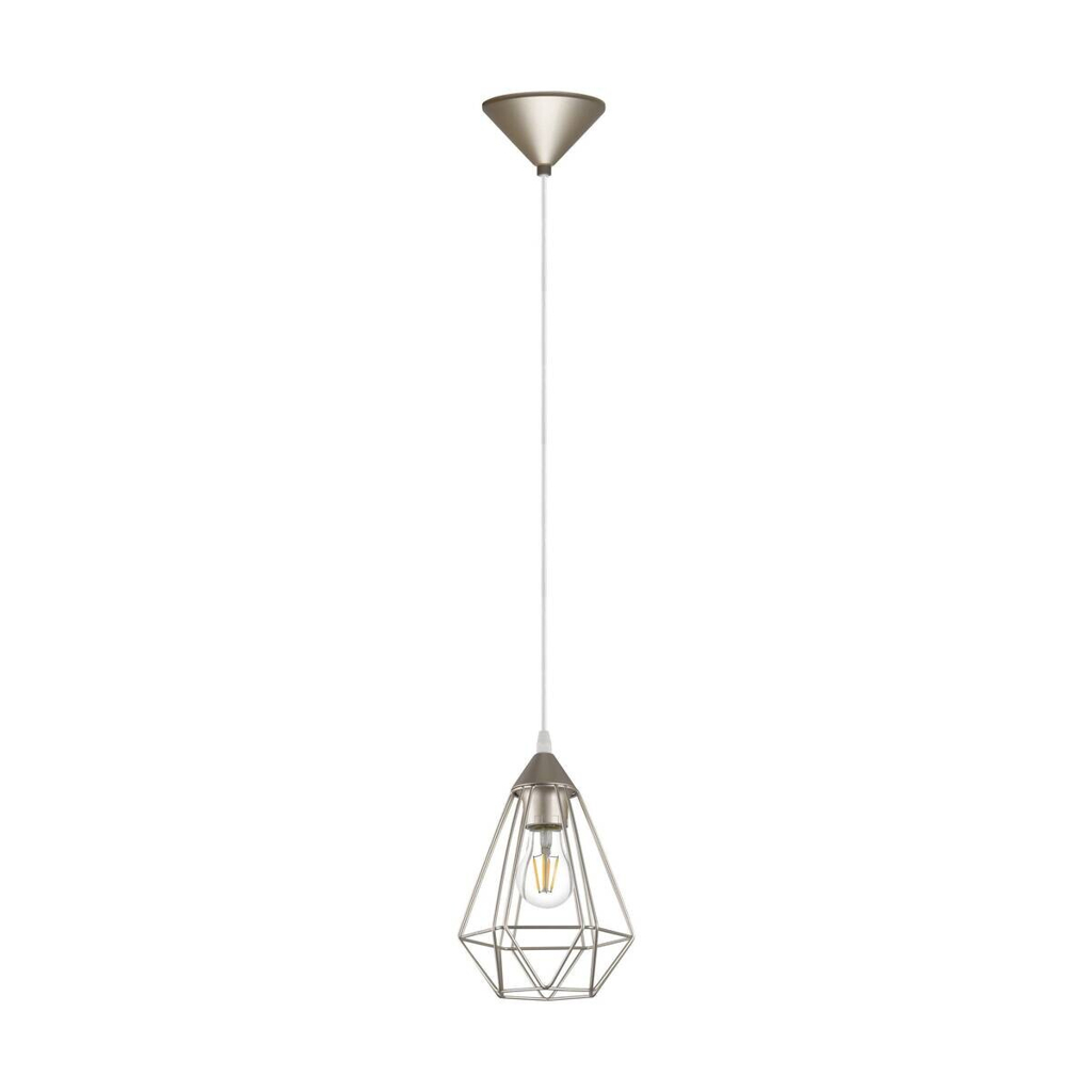 Eglo Pendelleuchte Chrom Kunststoff Metall B/H/L: ca. 17,5x110x17,5 cm E27 1 Brennstellen