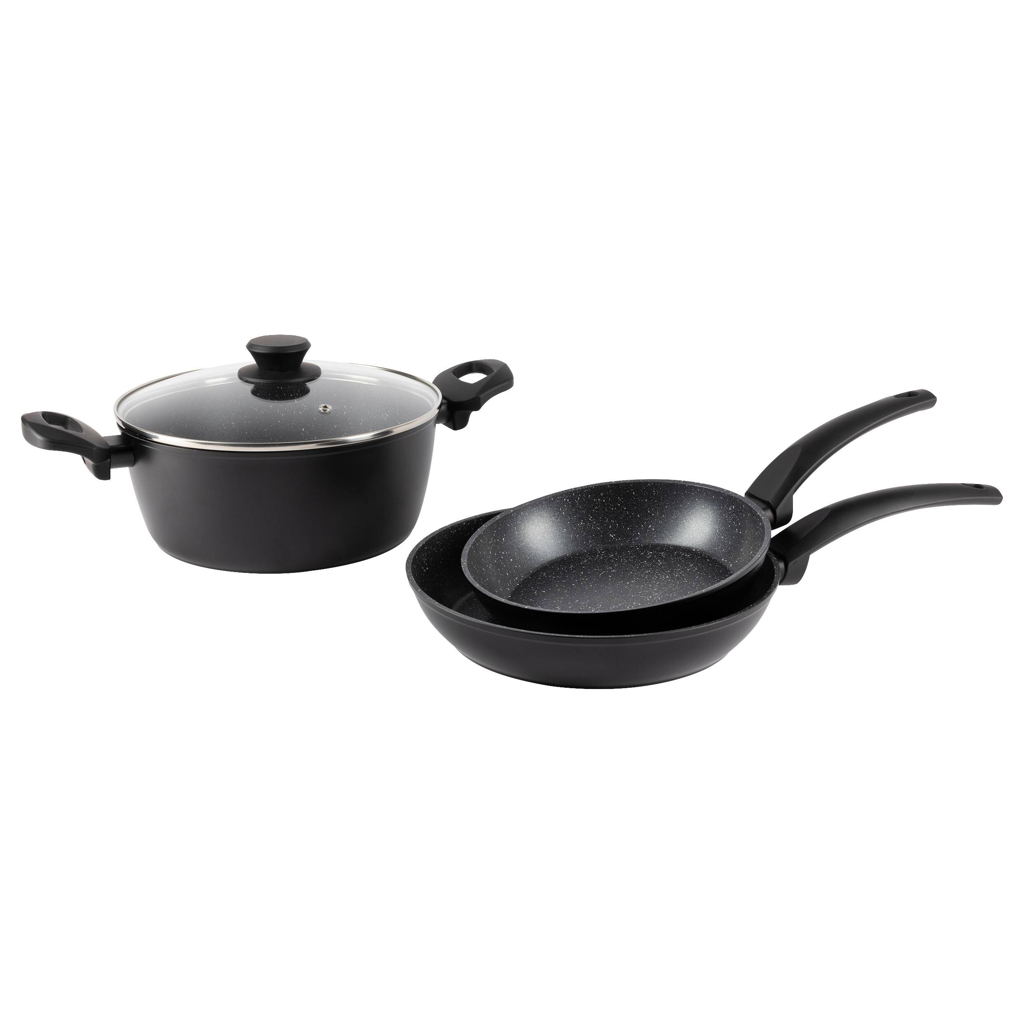 SAN IGNACIO Kochgeschirrset Tormes schwarz Aluminium 4 tlg.