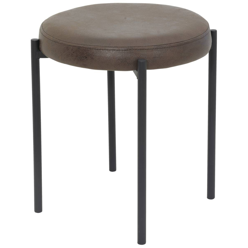 Hocker Sammy braun Microfaser H/D: ca. 46x38 cm