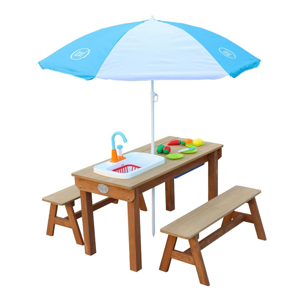 AXI Kinder-Picknicktisch Dennis braun B/H/L: ca. 97x50x97 cm