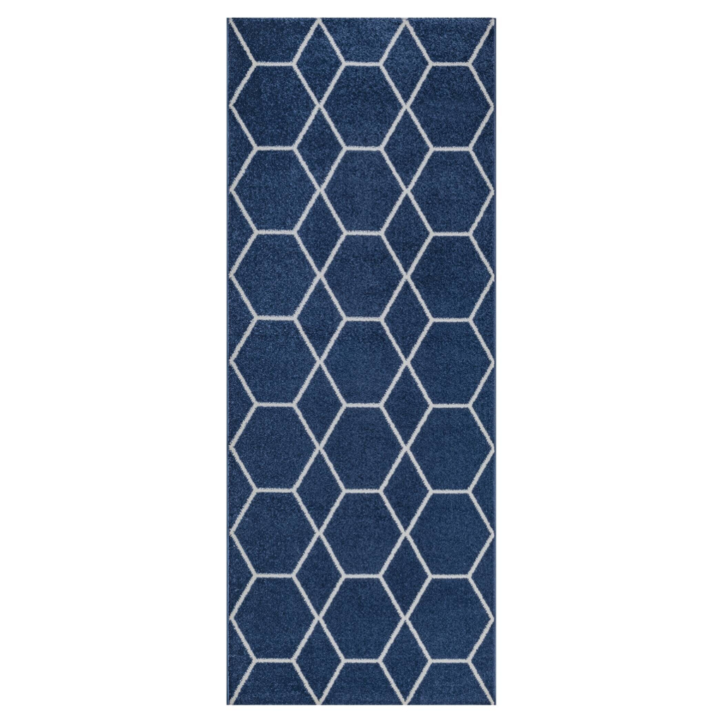 Sanat Teppich Trellis marine B/L: ca. 80x200 cm