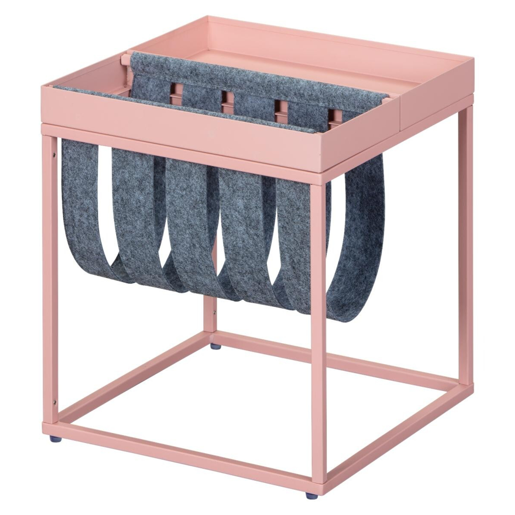 Zeitungsständer Club NY rosé Metall B/H/T: ca. 35x40x35 cm