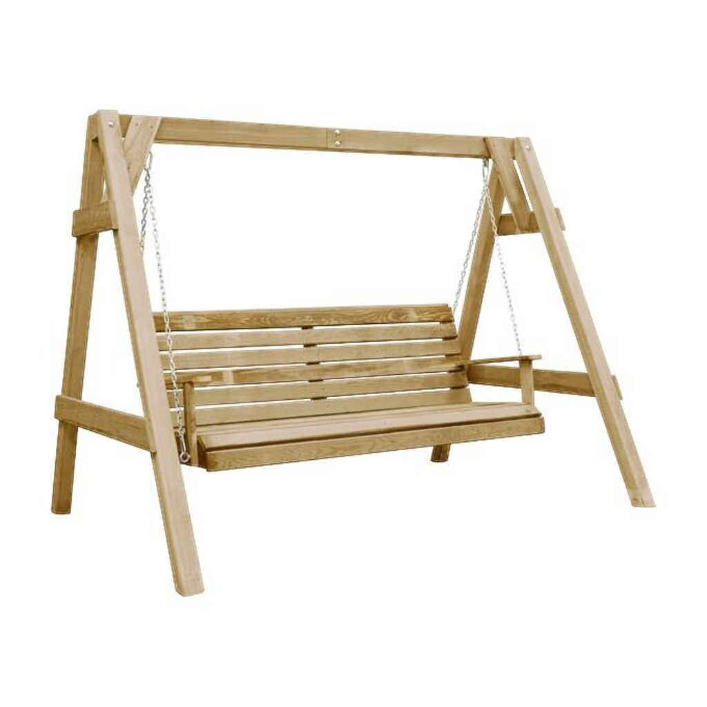 vidaXL Hollywoodschaukel natur Holz B/H/L: ca. 150x157x205 cm