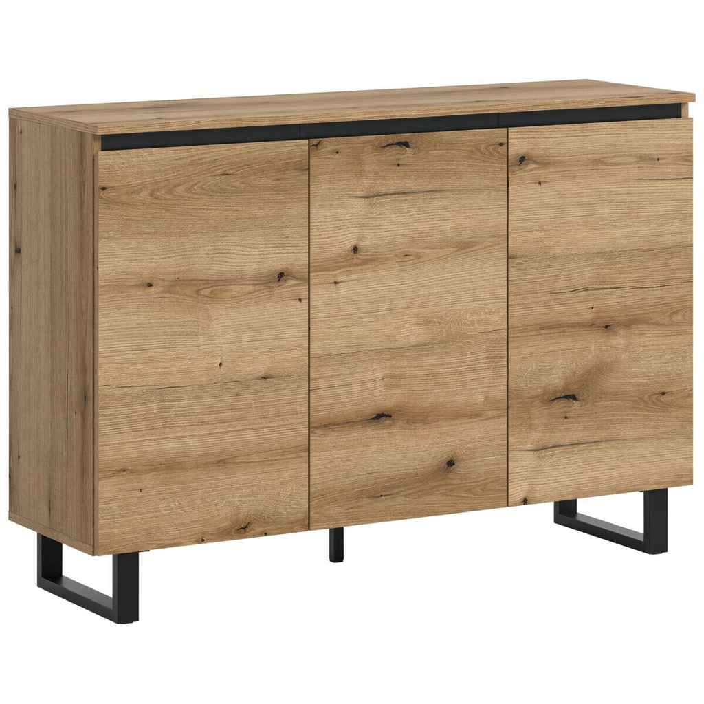 Sideboard Tomasa Evoke Oak Nachbildung schwarz B/H/T: ca. 120x84x36 cm