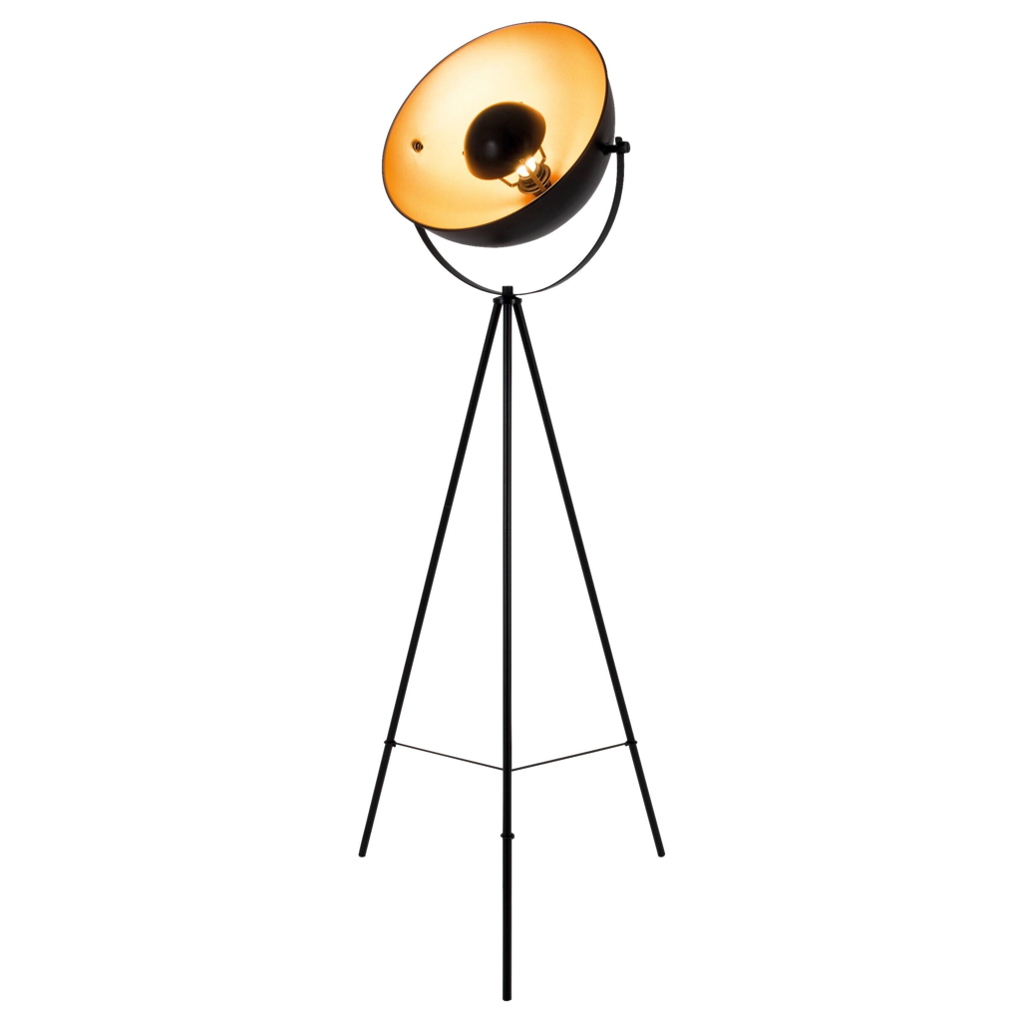 Näve Leuchten Stehlampe gold schwarz Metall B/H/T/D: ca. 55x150x55x55 cm E27 1 Brennstellen