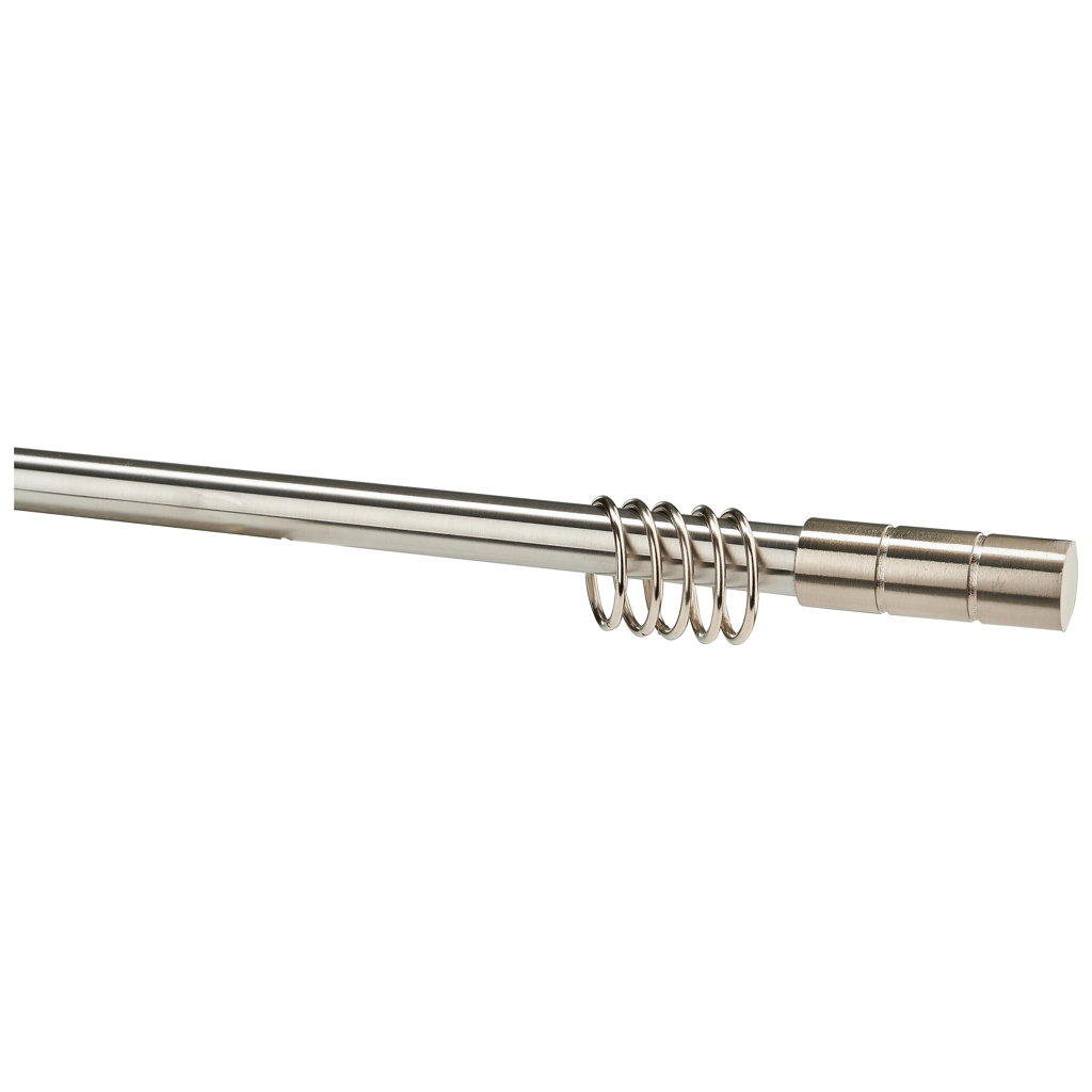 Boviva Stilgarnituren Zylinder Edelstahloptik Metall D: ca. 1,9 cm ausziehbar von ca. 130 bis 240 cm 2.0 Läufe