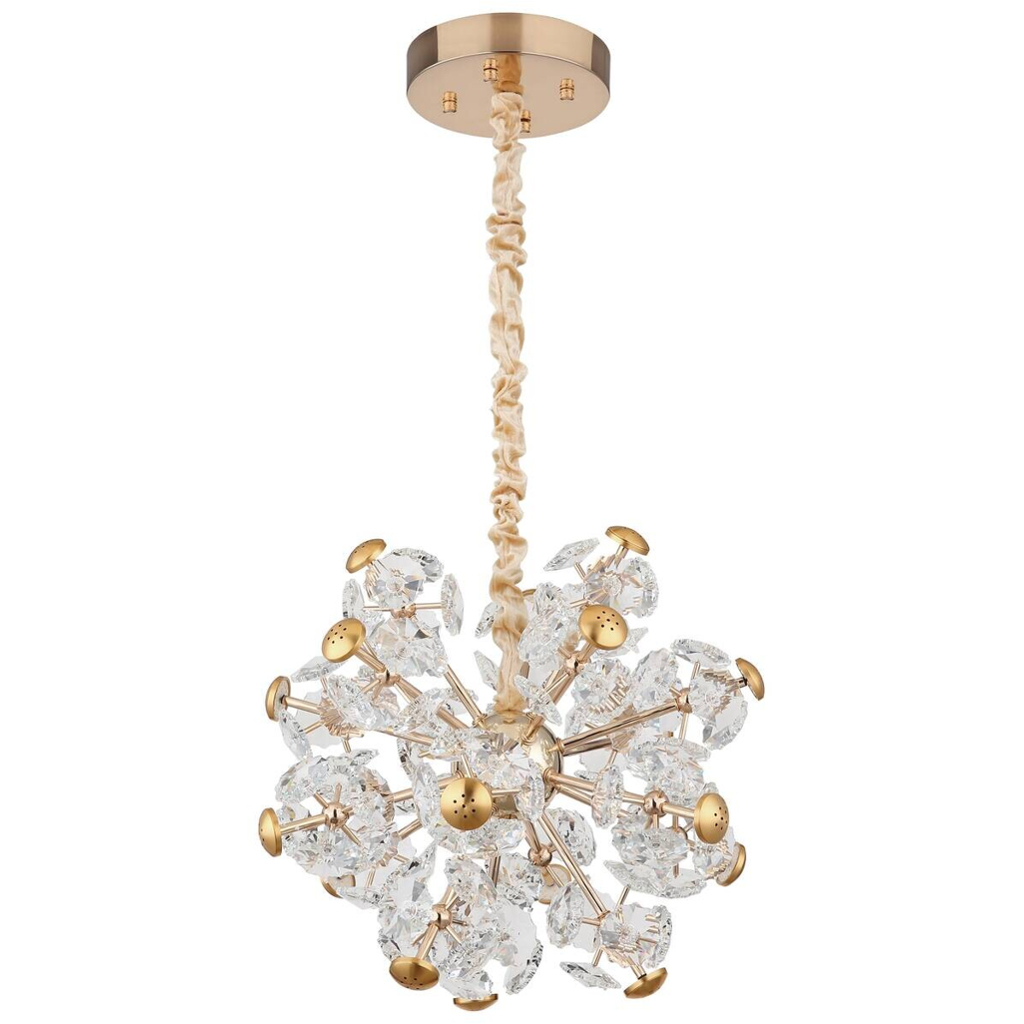 GLOBO Pendelleuchte gold klar Glas Metall H/D: ca. 125x50 cm 1 Brennstellen