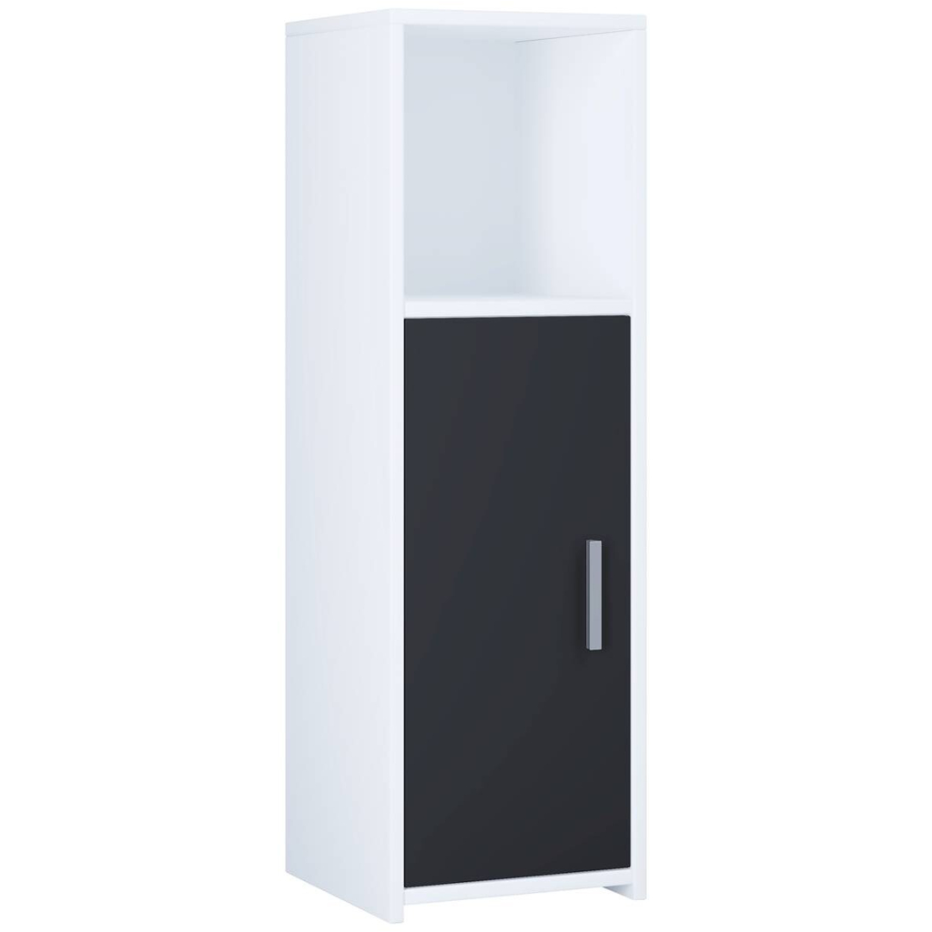 Midischrank Zalo weiß schwarz B/H/T: ca. 30x95x30 cm