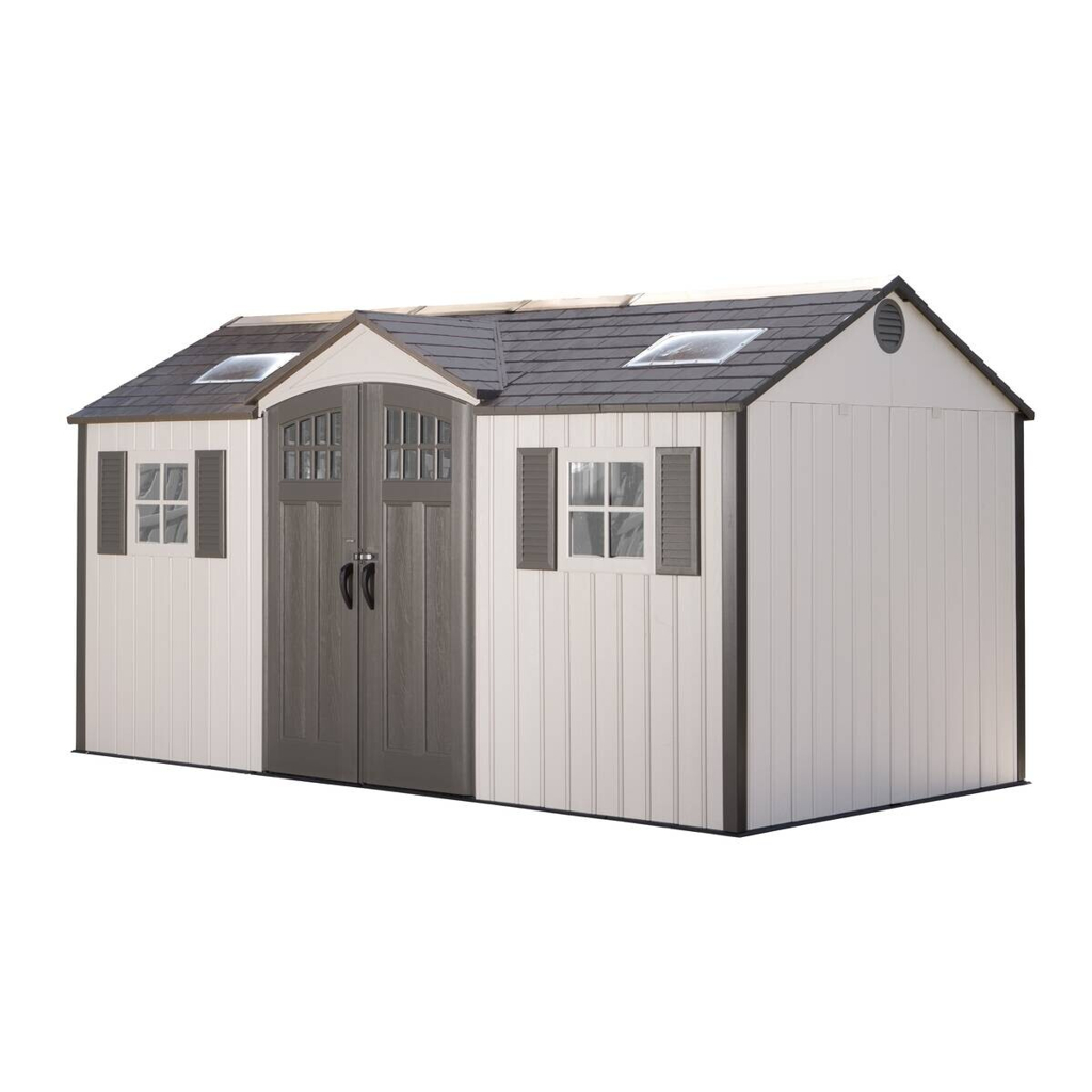 Lifetime Gerätehaus Castle hellgrau B/H/L: ca. 457,2x243,84x238,76 cm