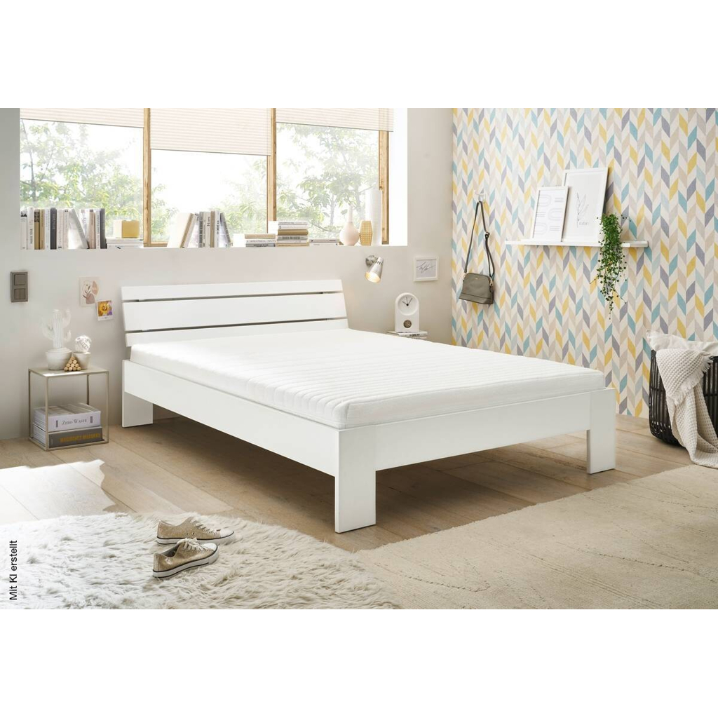 Futonbett Brest weiß Liegefläche B/L: ca. 100x200 cm