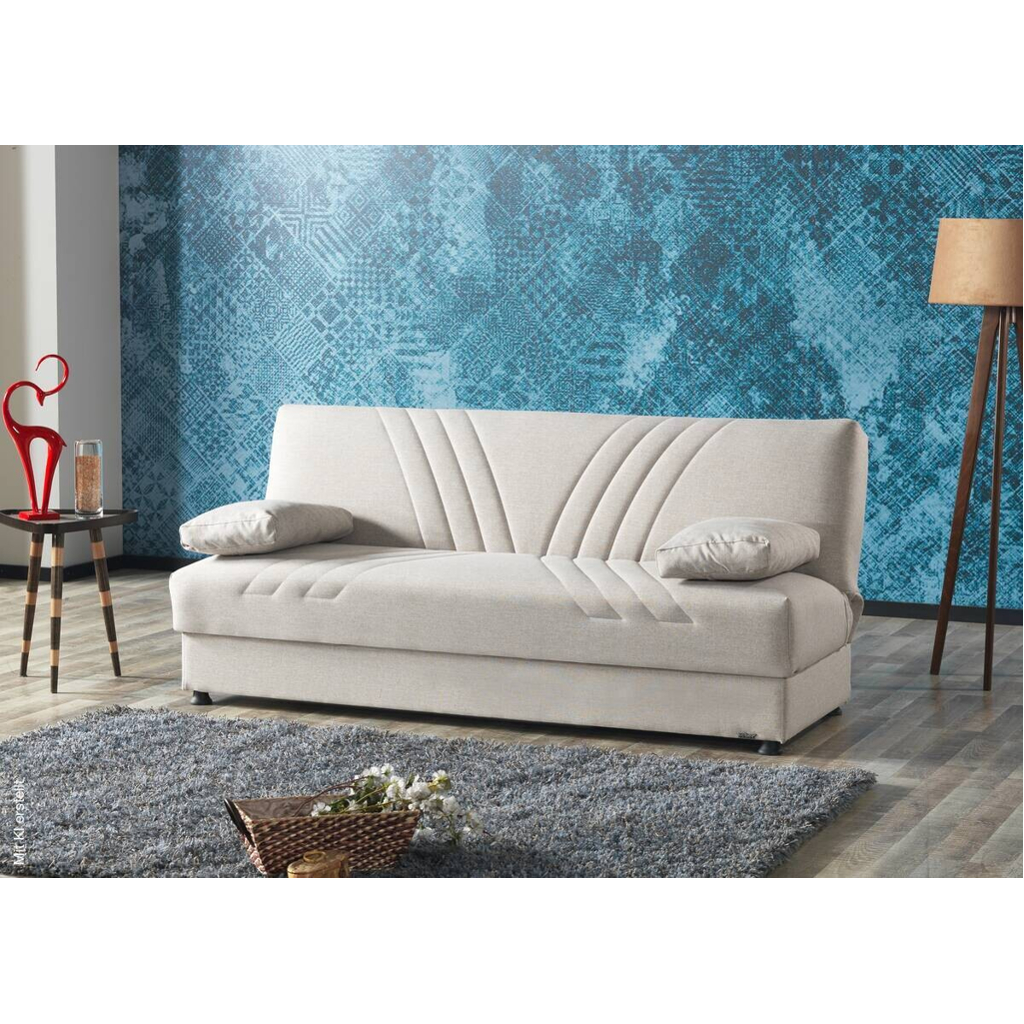 Schlafsofa Kemer beige Microfaser B/H/T: ca. 196x89x84 cm