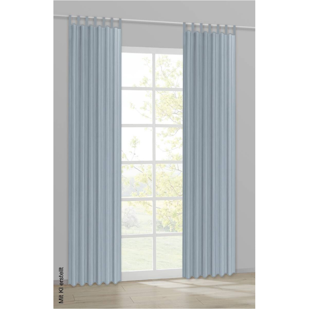 Sensation Schlaufenvorhang Look blau B/L: ca. 140x235 cm