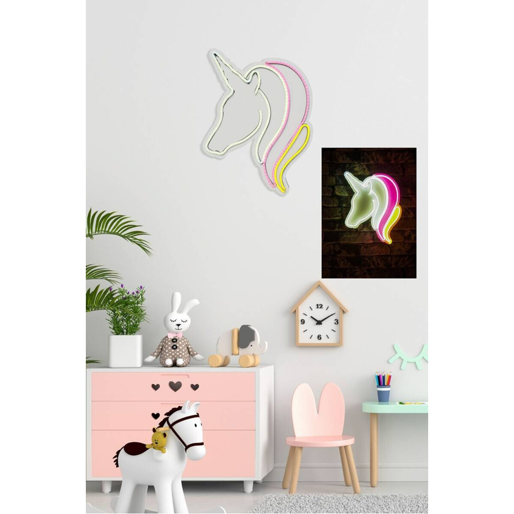 Opviq LED-Wandleuchte rosa weiß PVC B/H/T/L: ca. 30x40x2x30 cm