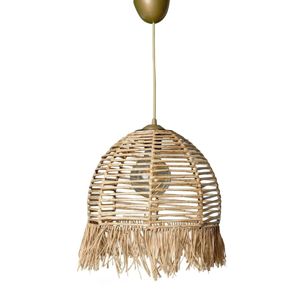 Opviq Pendelleuchte natur B/H/T/L/D: ca. 30x80x30x30x30 cm E27 1 Brennstellen