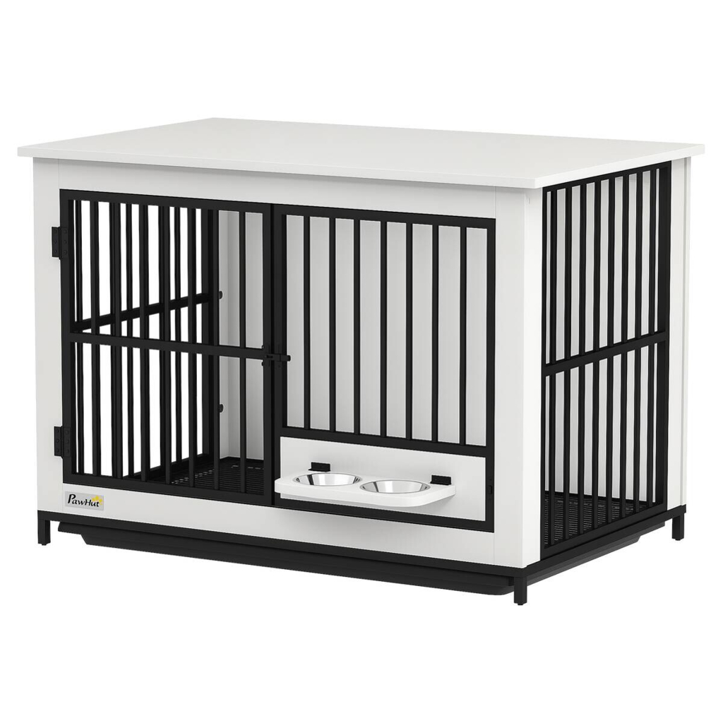 PawHut Hundetreppe weiß Metall B/H/L: ca. 60x68,5x95 cm