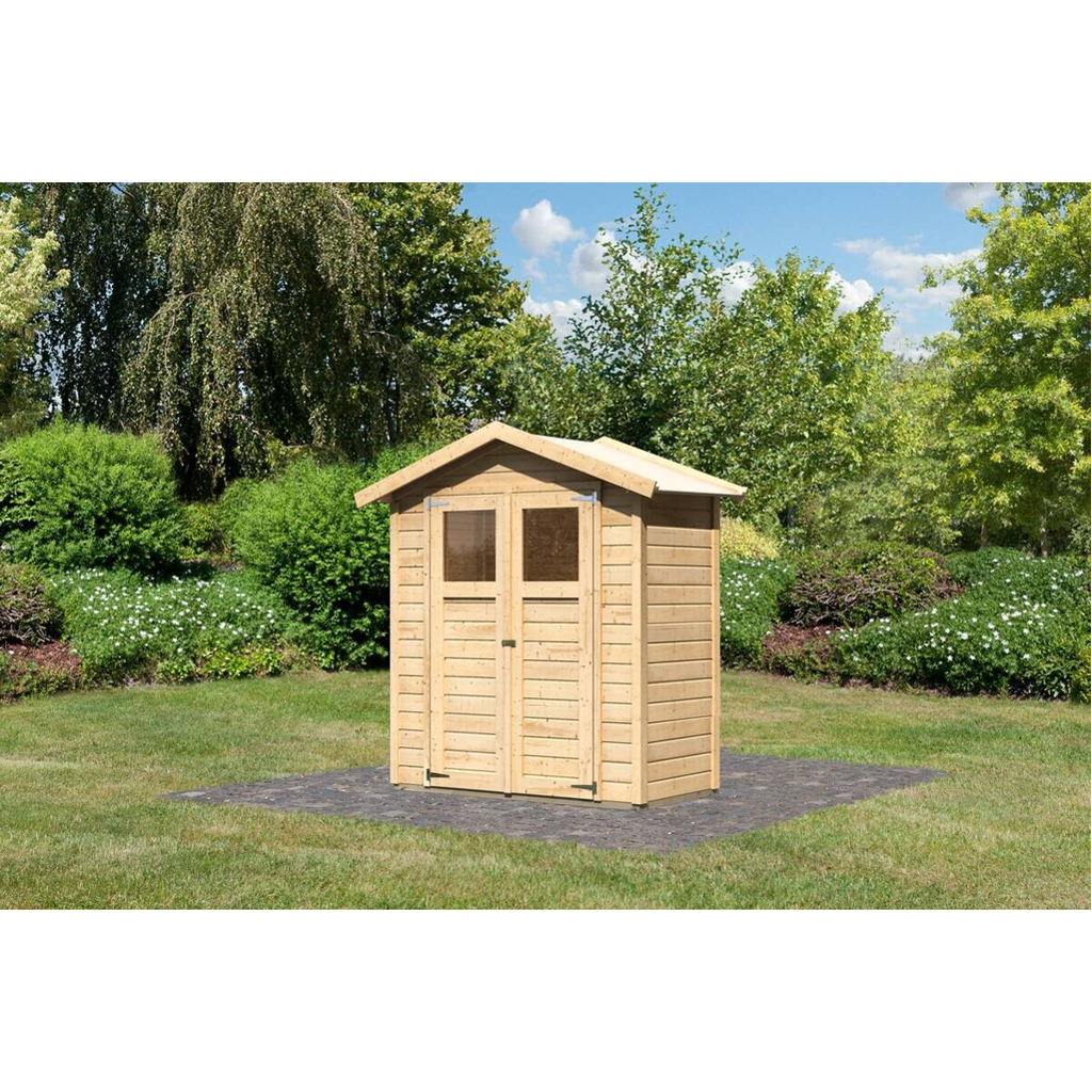Karibu Gartenhaus Tito 0 natur B/H/T: ca. 181x222x93 cm