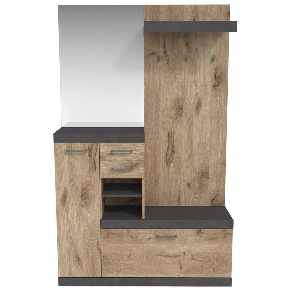 Garderobe  Eiche Viking Nachbildung Matera Nachbildung B/H/T: ca. 120x193,5x35,5 cm
