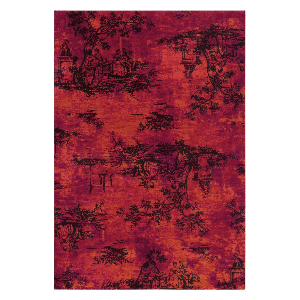 Arte Espina Flachflorteppich Vintage 5206 rot B/H/L: ca. 120x0,4x180 cm