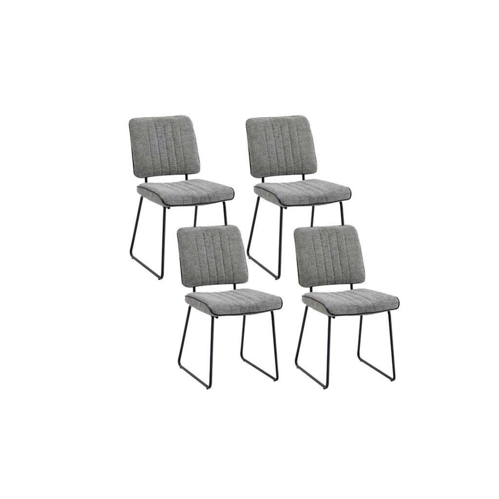 Stuhl LIAM 4er-Set grau B/H/T: ca. 45x83x61 cm