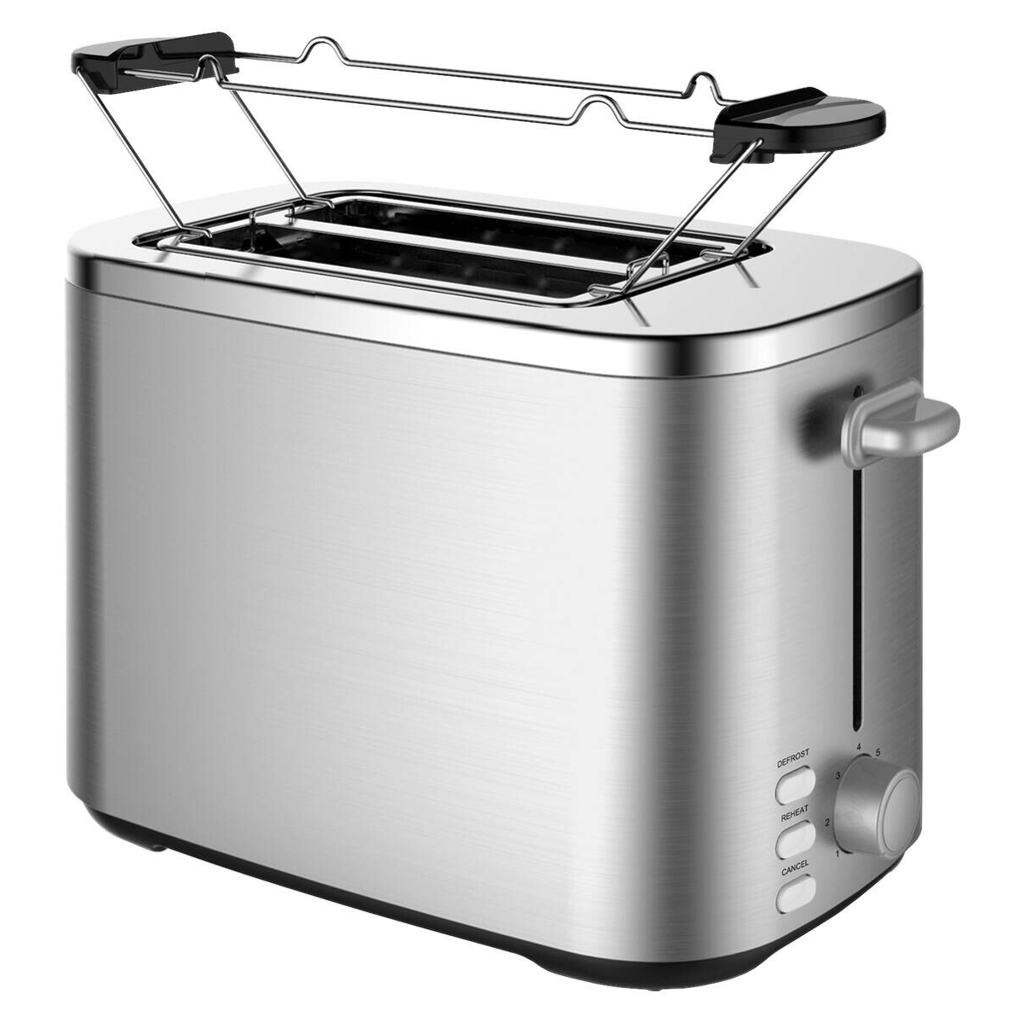 POCOline Toaster silber Edelstahl Kunststoff B/H/L: ca. 16,8x19x28,4 cm