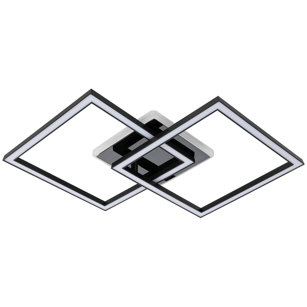 Nolo LED-Deckenleuchte Rhombus schwarz Kunststoff B/H/L: ca. 35x6,5x55 cm