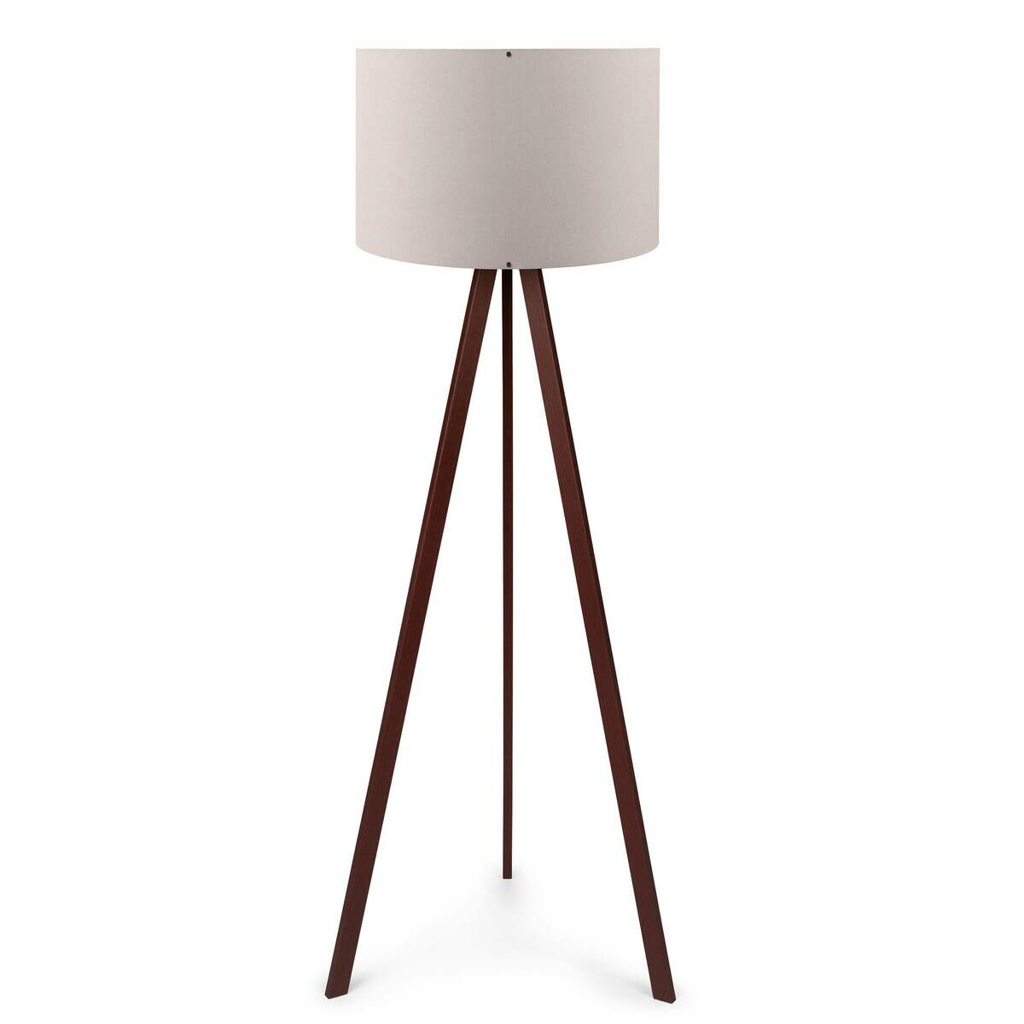 Opviq Stehlampe braun PVC MDF B/H/T/L/D: ca. 38x140x38x38x38 cm E27 1 Brennstellen