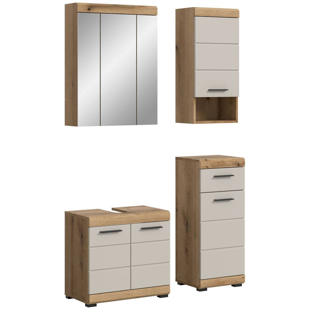 Badezimmer-Set Scout Evoke Oak Nachbildung Kaschmirgrau Nachbildung B/H/T: ca. 112x191x34 cm