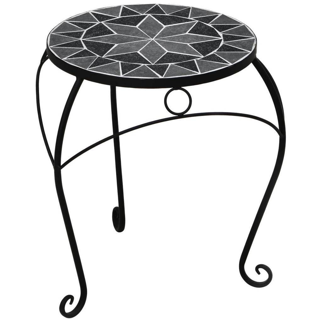 POCOline Beistelltisch Mosaik schwarz Metall H/D: ca. 33x27 cm