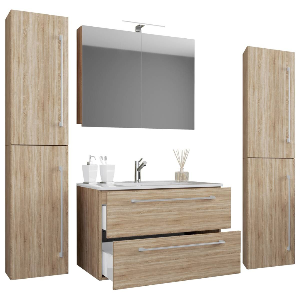 Waschplatz 5tlg-Badinos Eiche Sonoma Nachbildung B/H/T: ca. 60x50x46 cm