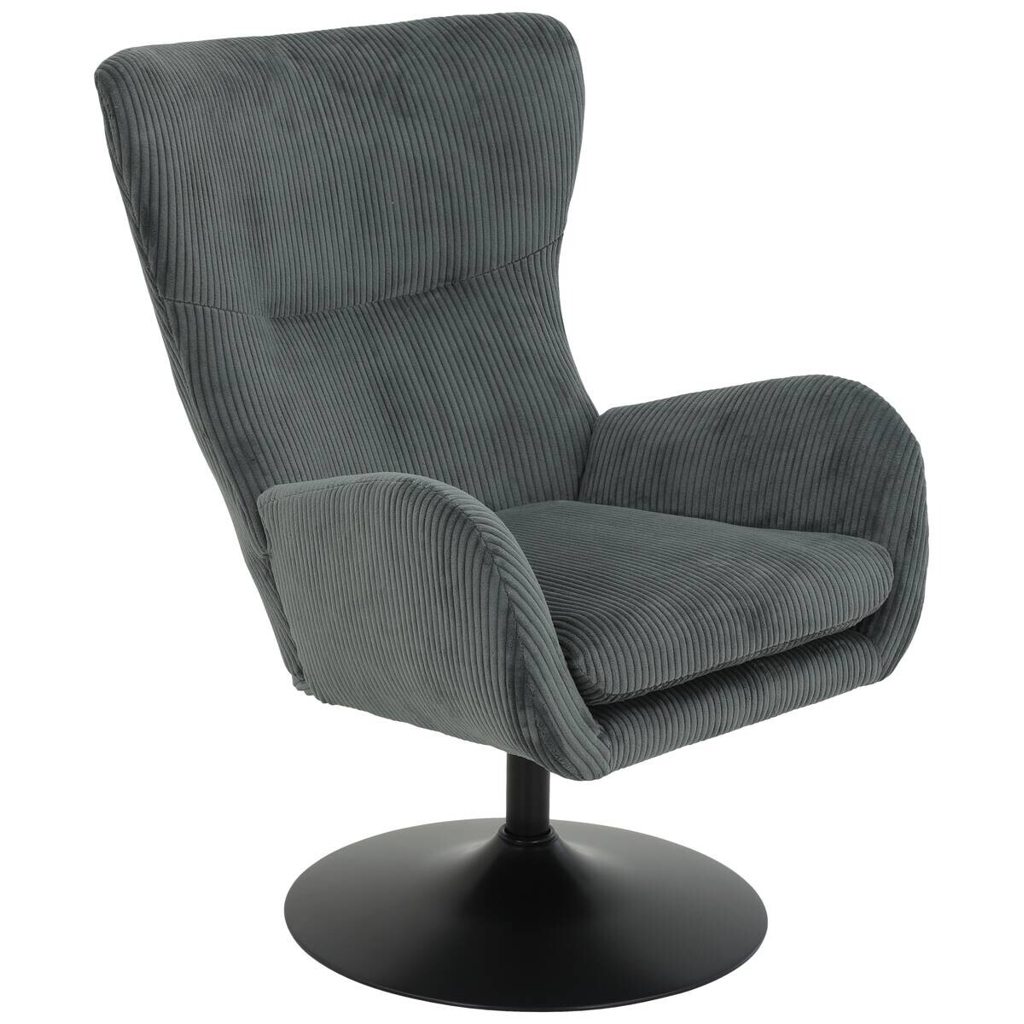 Sessel Samos dunkelgrau Microfaser B/H/T: ca. 72x96x81 cm