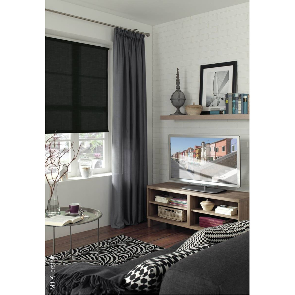 Boviva Rollo Struktur schwarz B/L: ca. 60x150 cm