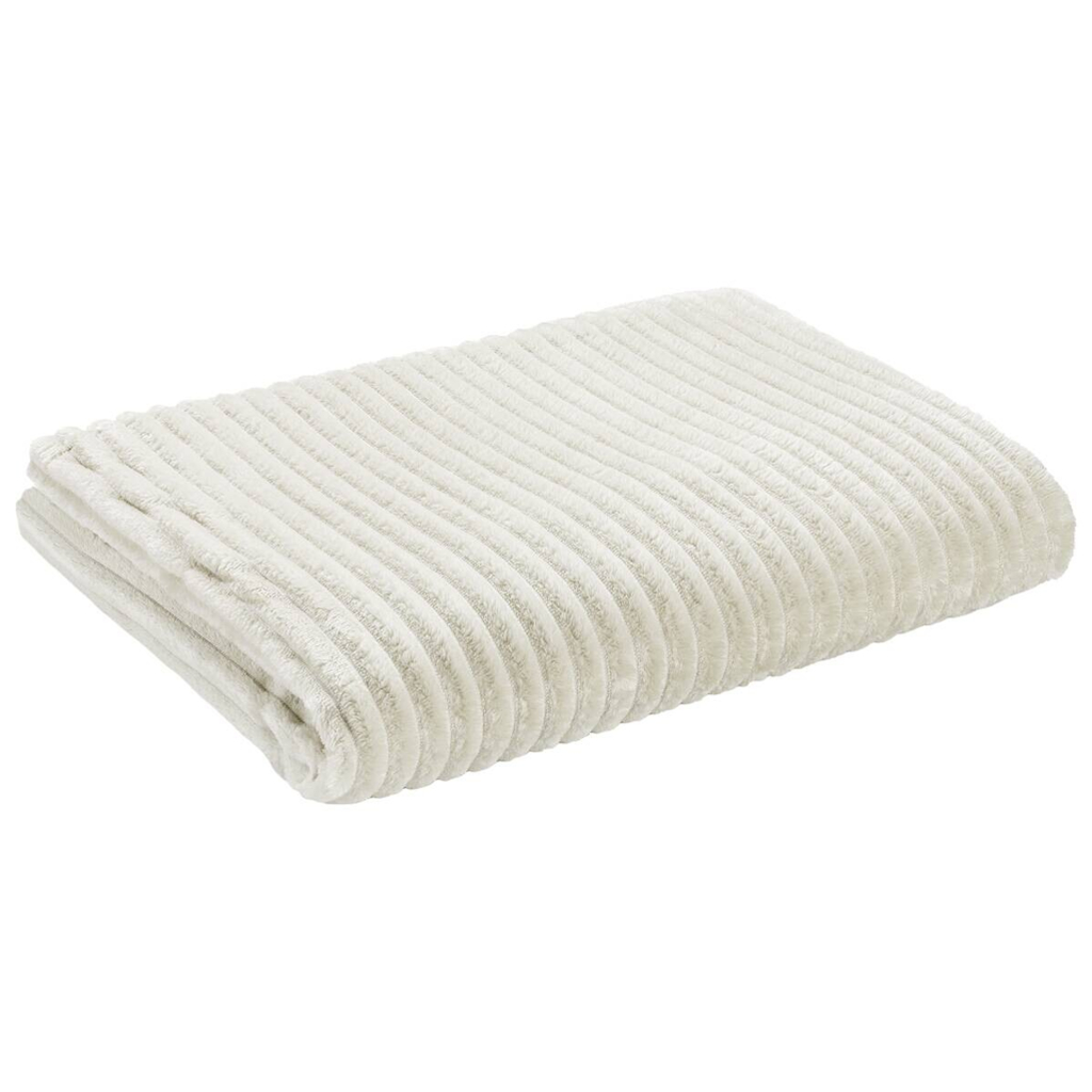 Flanelldecke offwhite Polyester B/L: ca. 140x180 cm