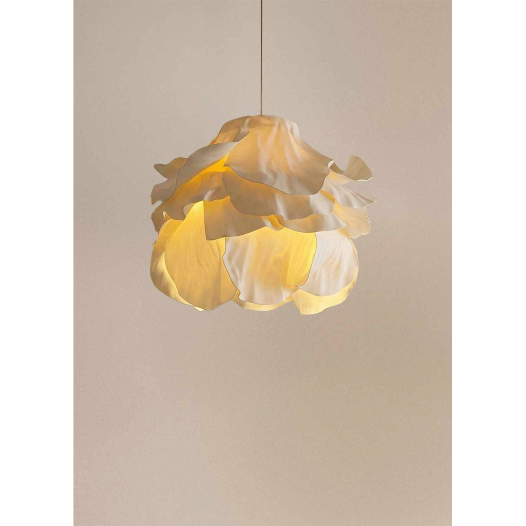 Opviq Pendelleuchte beige Kunststoff B/H/T/L/D: ca. 58x120x58x58x58 cm E27 1 Brennstellen