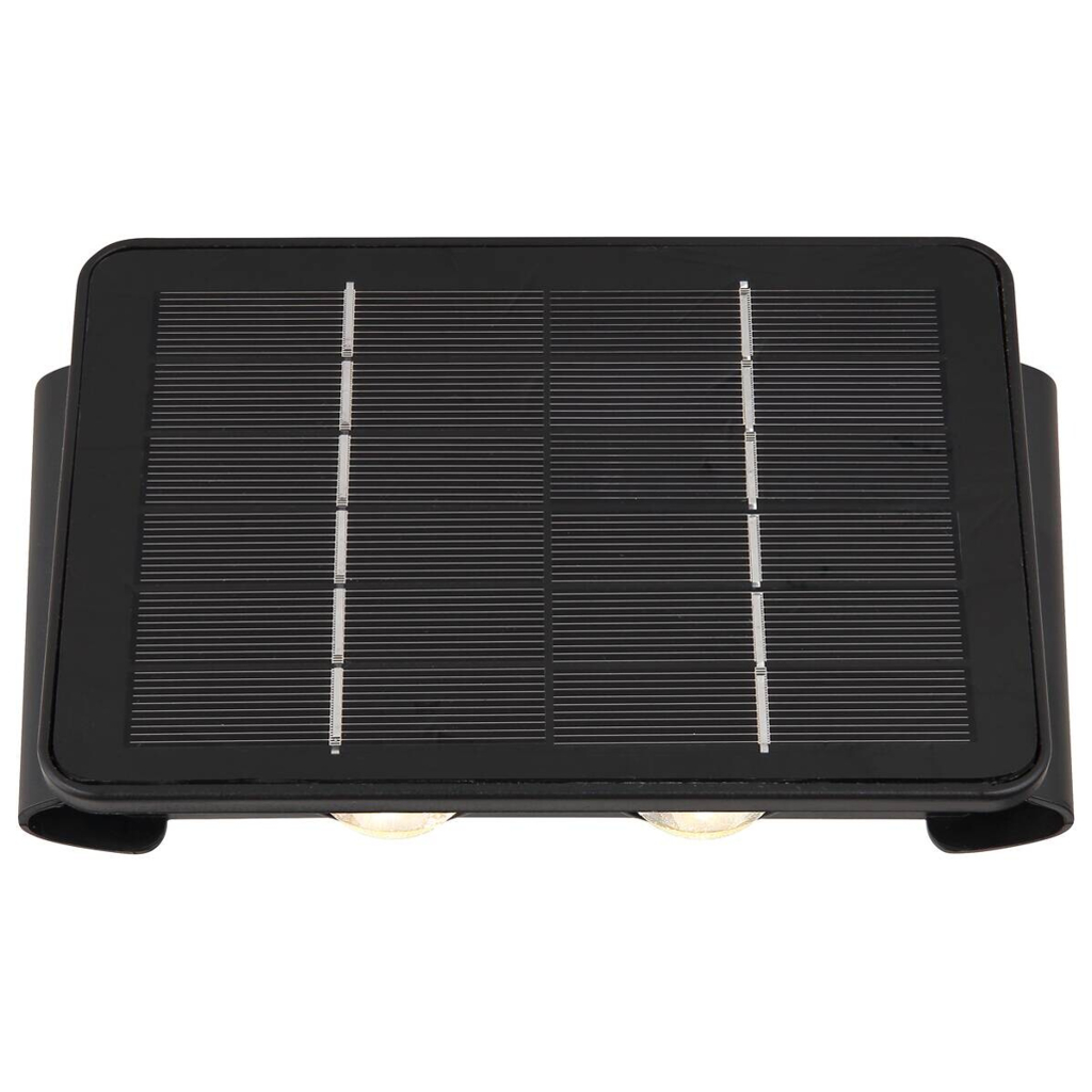 Solarleuchte klar schwarz Kunststoff H/D: ca. 10,8x15,34 cm