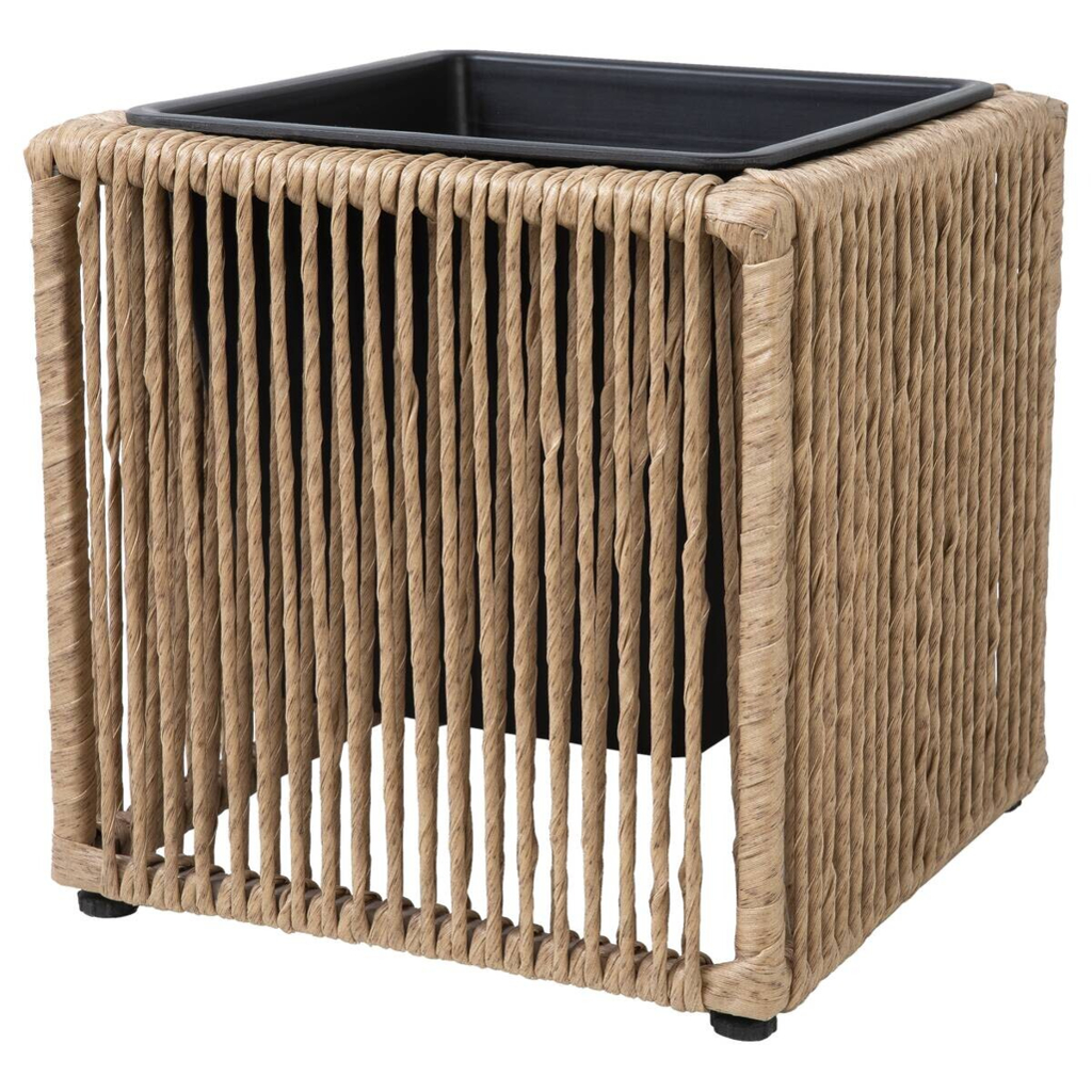 POCOline Pflanzgefäß braun Polyrattan B/H/L: ca. 28x28x28 cm