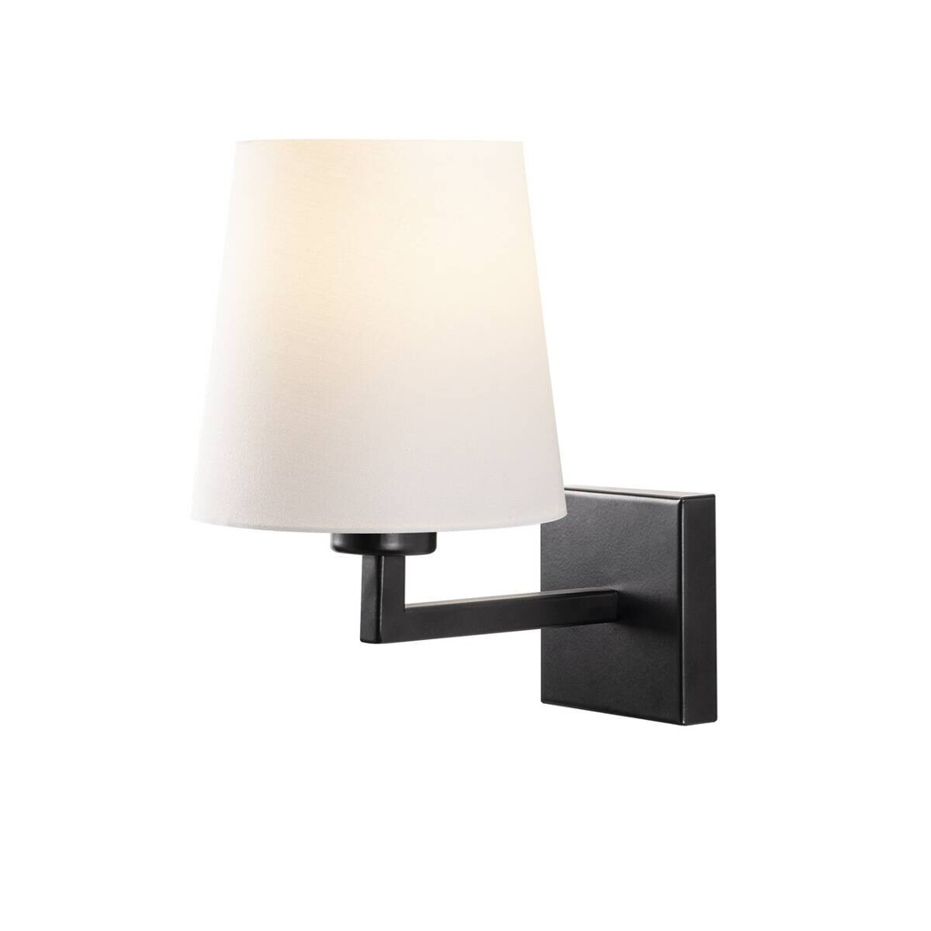 Opviq Wandleuchte schwarz weiß Metall B/H/L: ca. 24x30x18 cm E27 1 Brennstellen