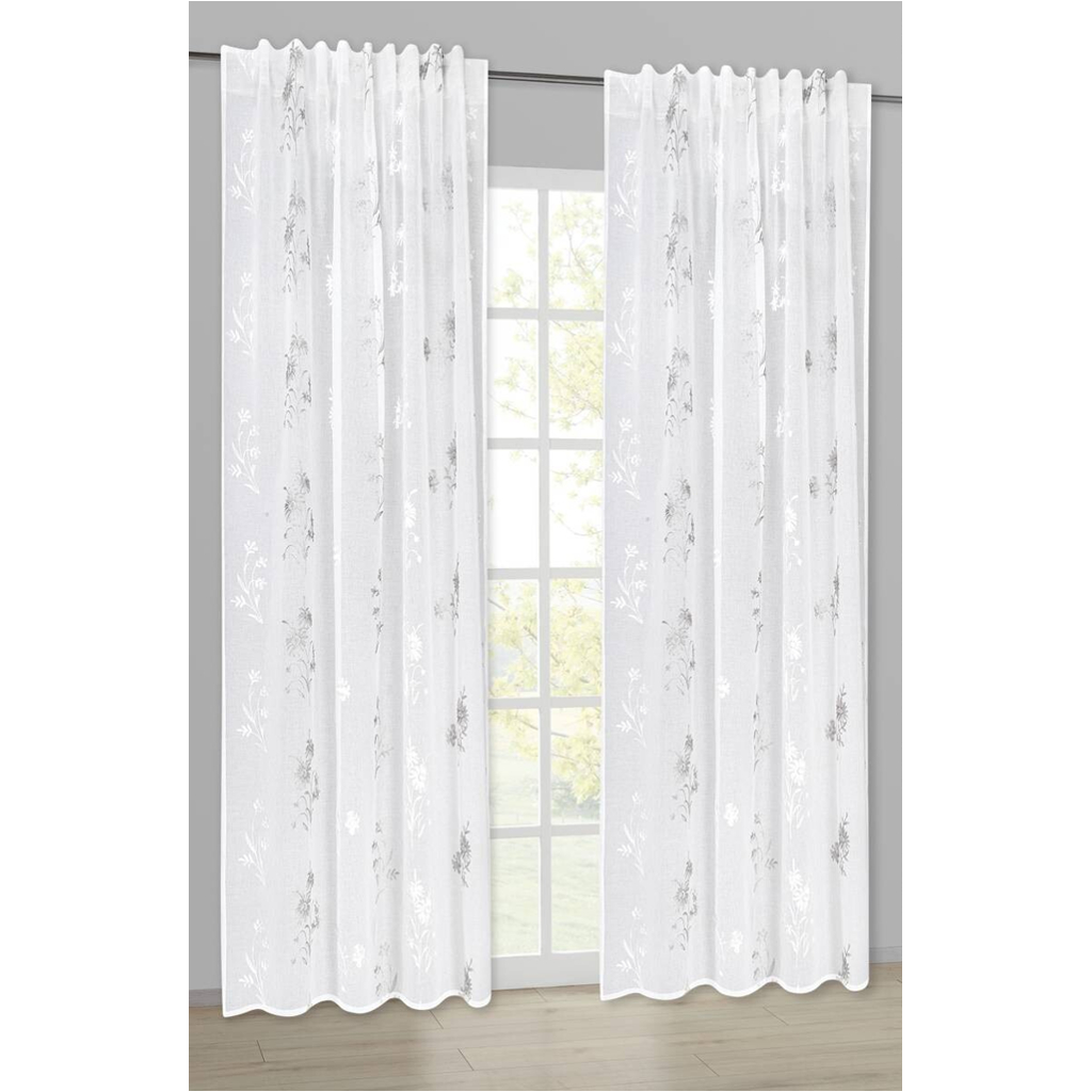 Happy Home Kombivorhang Blattranke silber B/L: ca. 140x245 cm 599411400